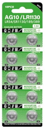 ZYHARUKO 10/20/30/40 Stück AG10/LR1130 Knopfzellenbatterien LR54 SR1130 389 189 Knopfzellen für Uhren Fernbedienung Spielzeug