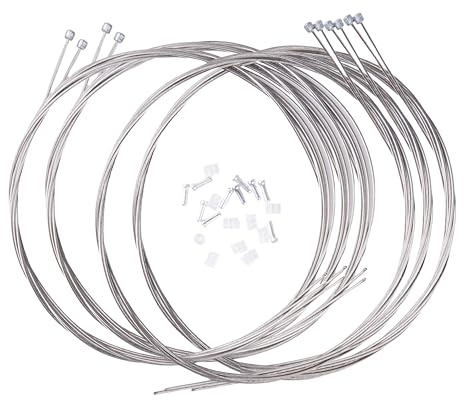 10Pcs 2100MM Universal Bicycle Shifter Cable, Stainless Steel Shift line,Bike Shift Wire Kit for Mountain and Road Bike, With Cable Tips and O-rings