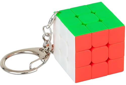 1 mini porte-clés Rubik's Cube, Porte-clés, Puzzle Magique Jouets pour Enfants Adultes, Puzzle professionnel à combinaison de couleurs,jouets anti-stress