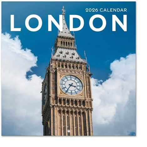 Grupo Erik - Calendrier 2026 Mural Londres - Calendrier Mural 2026 Mensuel │ Idee Cadeau : Calendriers Muraux │ De Janvier à Décembre : Espace pour notes et Illustrations décoratives (30x60 cm)