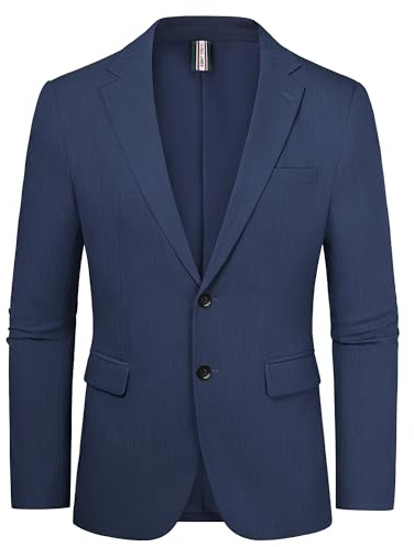PJ PAUL JONES Herrblazers Bsusinnes casual sportrockar 2 knappar kostymjackor, marinblå, M