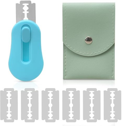 Weniubit Cuchillo para masa, cuchillo de panadero, extraíble y magnético, herramienta para cortar pan con 6 cuchillas de afeitar de acero inoxidable, cuchillos para cortar pan redondo