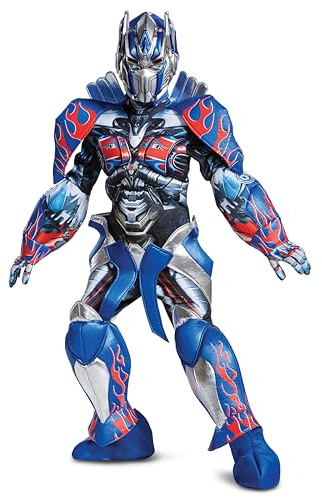 Disguise Kid's Transformers Optimus Prime Prestige Costume | Child Transformers Cosplay Halloween Costume for Boys (7-8)