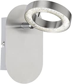 WOFI 4008.01.54.6000 A+ Spot, Metall, 5 W, Integriert, nickel matt/chrom, 15 x 9 x 16 cm