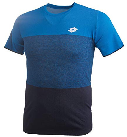 Lotto Tennis Tech Tee SML Herren Fiery Blue/Navy (XL)