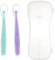 SUPVOX 2 Unidades Cucharas Siliconas Bebé Cucharas Siliconas Suaves Cucharillas de bebé Cuchillerías a Niños Apartir de 4 Meses Set de Cucharas Púrpura y verde