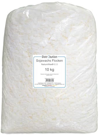 Sojawachs Flocken 10 kg NatureWax® C-3 natürliches Wachs für Kerzen gießen Kerzenwachs Kerzenherstellung