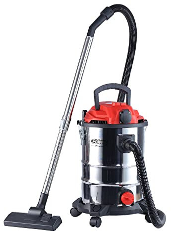 Camry CR 7045 Aspirador Industrial Profesional con Toma de Corriente, Aspiradora Seco y Húmedo, Función Soplado, Aspira Cenizas, 25 litros, 4 Filtros, 3400W
