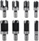 Fixinus Set di 8 punte per trapano per legno, in acciaio al carbonio, con tasselli, set di punte per trapano a mano, 6 mm/10 mm/13 mm/16 mm