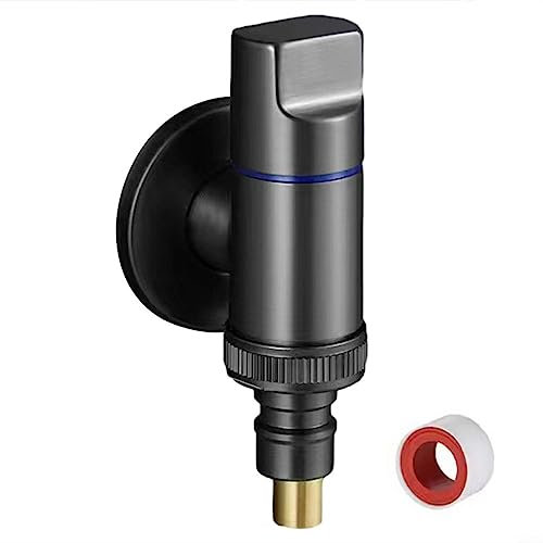 URPIZY Edelstahl Waschmaschine Wasserhahn Wasser Stop Schnell Öffnen Winkelventil Wasserhahn Griff Absperrventile Wasserstoppventil