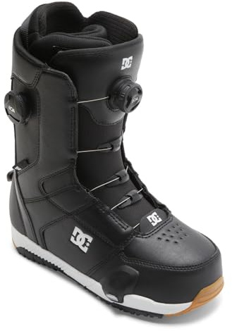 DC Shoes Men's Control Step On Snowboard Boots - Micro-Adjustable BOA Stable Snowboarding Boot with Lightweight Multi-Layer Liner & Molded Insole, Black/White, 11