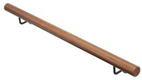 Pasamanos para Escaleras Interiores Exteriores Pasamanos de Madera Barandilla para Escaleras de Pared con 2 Soportes de Acero Inoxidable Asidero de Seguridad para Barandilla (40cm)