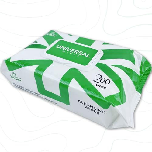 BioSter Universal Cleaning and Disinfectant Wipes for Surfaces (BCW200) - The Original Pack of 200 Regular Wipes - Multi Purpose Wipes, Kills 99.99% of Germs (Pack of 1)