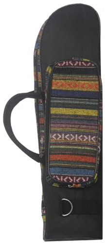 Cabilock Funda para Trompeta Pequeña Diseño Étnico Bolsa Acolchada Portátil para Trompeta de Tres Llaves Compartimento Lateral para Accesorios Bolsa Protectora para Transporte Musical