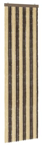 Rideau moustiquaire chenille marron foncé beige