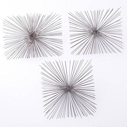 Unbekannt Schornsteinbesen Quadrat Kaminbesen aus Stahl Rußbesen Schornsteinfegerbesen 8 Größen (20 x 20cm)