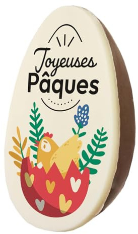 LOT DE 2 CHOCOLAT DE PAQUES ARTISANAL - DEMI OEUF DE PAQUES - CHOCOLAT DE PAQUES - GOURMANDISES DE PAQUES - OEUFS EN CHOCOLAT