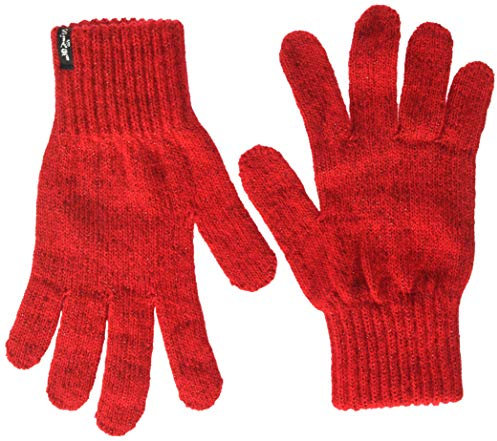 Levi's Mujer Lurex Nt Gloves Guantes Not Applicable, Rojo (B Red 88), Medium
