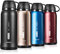 Y·J&H Double Walled Vacuum Insulated Bottle with Cup - Stainless Steel Thermo Flask - Reusable Drinking Water Bottles BPA Free - for Kids & Adult, Sports, Outdoor, Office - 650ml Black