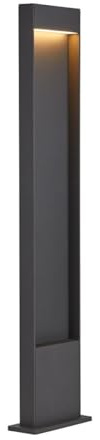 SLV LED Stehleuchte FLATT 100 | Design Außen-Standleuchte, Außenbeleuchtung | Outdoor LED Wege-Leuchte, Pollerleuchte, Garten-Lampe, Gartenbeleuchtung | CCT Switch (3000K/4000K), 400 lm, 9,7W