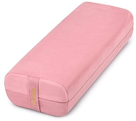 GOPLUS Yoga Bolster rechteckig mit 3 Schichter gefüllter Schwamm - Yoga Kissen Yoga Hilfsmittel mit abnehmbarem Bezug, Transportgriff für Entspannung, Restorative Yoga & Yin Yoga, Yoga Unterstützung