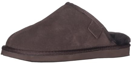 Harrys-Collection Damen Herren Extra Dicke Pantoffeln Lammfell 3 Farben Hausschuh, Farben:Dunkelbraun, Schuhgröße:43