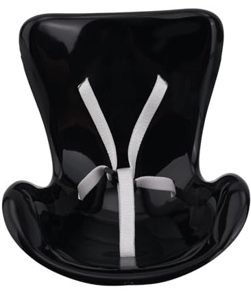 BOXOB Schwarzer Autositz für Puppen, Plastik Sicherheitsstuhl Niedliche Auto Lüftungsschlitz Clip Dekoration Schreibtisch Anzeige Zubehör für Plüsch Puppen Spielzeug Figuren Sammler