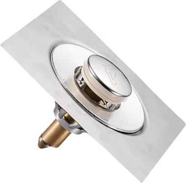 Colador de drenaje de suelo de pie, tipo rebote, cuadrado, desagüe de suelo, de reflujo, para ducha, colador de pelo, accesorio para el cabello