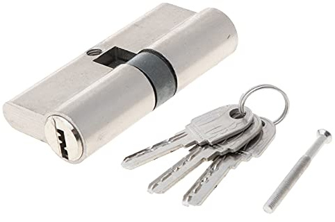 Cerradura, Cerradura de cilindro, Cerraduras de puerta de PVC, Cilindro de cerradura Cerradura doble abierta Puerta Ventana Seguridad 60 70 90 mm Llave(90mm)