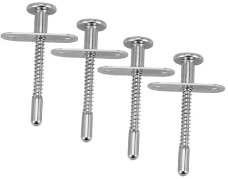 TEHAUX 4 pièces Loquets à Ressort pour Lit et Meubles Goupilles de Verrouillage Réglables Installation Facile sans Outil Sécurité pour Berceau Armoires et Fenêtres