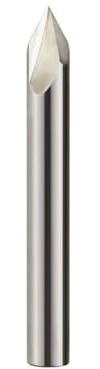 Karbidkammer End Mill, Fasfräsning Hårdmetallbelagd 2 3-skärig hörnförsänkare Fasfräs 1 st(3F ALUMINUM-3MM,90 Degree)