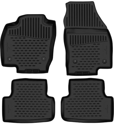WALSER XTR Gummi Fussmatten Auto für VW T-Cross (C11) 2018-Heute, 100% passgenaue Auto Fußmatten, robuste Universal Fußmatte Auto, Gummimatten Auto, Auto Fussmatten Gummi, Auto Gummimatten