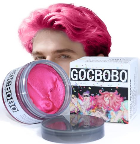 Cera Color Pelo Temporal Unisex Ingredientes Naturales Lavable Cera Para el Pelo Coloreada Aplicar para Halloween Party Cosplay (Rojo)