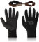 FUZZIO 24 pares de guantes de trabajo de látex para jardín L-9 negro