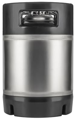 TMCRAFT Edelstahl-Bierfass mit Doppelgummigriff für selbstgebrautes Brauen, 4,5 l