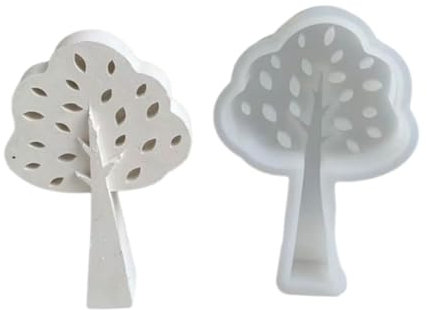 CASNO Silikonform, Baumförmige Silikon-Kerzenform für handgefertigte Seife, Gipsharz, Aromatherapie, Kerze, Silikonform, Desktop-Dekorationen