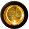 Gadgy Teelichthalter Schwarz Gold - Windlicht Esstisch Deko - Teelichthalter Metall rund - Windlicht Metall Deko schwarz - Tischdeko Windlicht schwarz - Wohndeko 17 x 10 cm