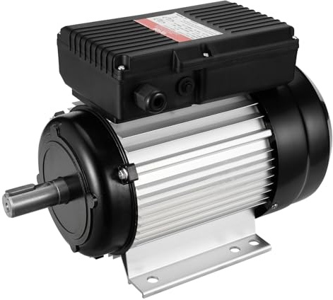 VEVOR 2,2 kW Elektromotor 2800 U/min, AC 220–240 V, 13,8 A, 90 L, B3-Rahmen, Luftkompressormotor 1-phasig, 24 mm Keilwelle, Rechts-/Linkslauf für landwirtschaftliche Maschinen und allgemeine Geräte