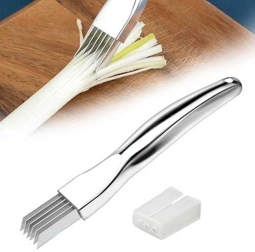 Shred Silk The Knife Zerkleinerung Cutter Shredder Messer Edelstahl Scallion Slicer Zwiebel Shredder Scallion Cutter Haushalt Multifunktionale Food Slicer Gadget
