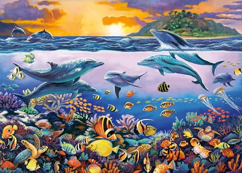 Wonder Forge Underwater Frolic 1000 Piece Jigsaw Puzzle for Adults