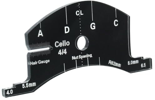 Piutouyar Schwarze 4/4 Cellobrücken, Cello Bridge Griffbrett Reparatur Referenz Werkzeug Herstellung Vorlage Werkzeug Ersatzteil