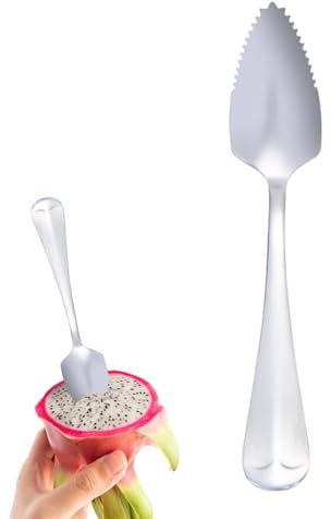 Cucchiai per pompelmo, cucchiaio di precisione per kiwi con facile raccolta della frutta, utensile da cucina durevole con taglio liscio ed efficiente, cucchiaio seghettato per agrumi e frutta