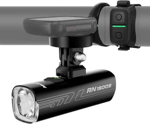 Magicshine Bike Light RN 1500S, Bicycle Lights for Night Riding with Underneath Mounted, FTR LightSync Control, USB Rechargeable, Bike Light Front and Back for Road Mountain Cycling
