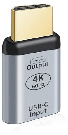 SRLWMYI Adaptador USB C a HDMI 4K 60Hz – USB C hembra a HDMI macho convertidor adaptador para MacBook, lPad Pro, Steam Deck, ordenador portátil, smartphone, monitor, TV y proyector para imágenes