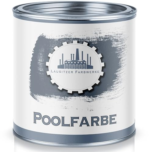 poolfärg traditionell poolfärg poolbeläggning betongfärg vattentät i blå vit grå grön sjögrön ljusgrå antracitgrå (5 L, Blå) Lausitzer Farbwerke