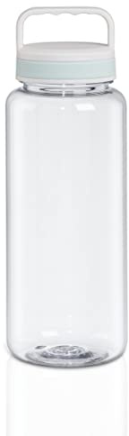Xavax Trinkflasche, 1250 ml (Wasserflasche auslaufsicher, Getränkeflasche mit praktischem Henkel und Schraubverschluss, lebensmittelecht, durchsichtig) blau