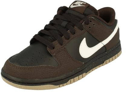 Nike Dunk Low - Scarpe da Donna in Velluto Nero, Taglia 40 EU, Nero Summit White Velvet Brown, 40 EU
