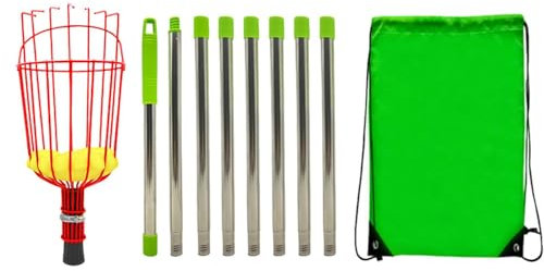 Fruit Picker Pole - Fruit Harvesting Pole, Telescoping Fruit Picker Tool, 1.6/2.4/3.2/4 Meter Fruit Plucking Stick | Lightweight Fruit Picking Extension, Orchard Fruit Gatherer, Fruit Grabber Pole