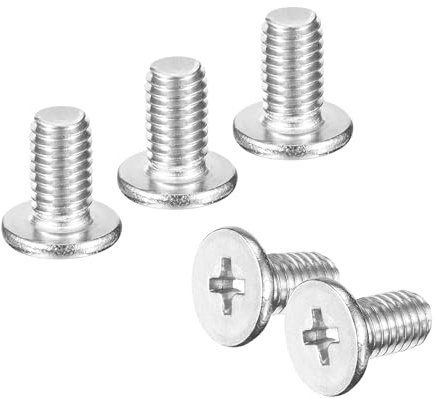 sourcing map M9.5-0.8 x 8mm 100Pcs Viti a testa rotonda piatta in acciaio inossidabile 304 Phillips Drive Viti di fissaggio hardware per il collegamento di mobili