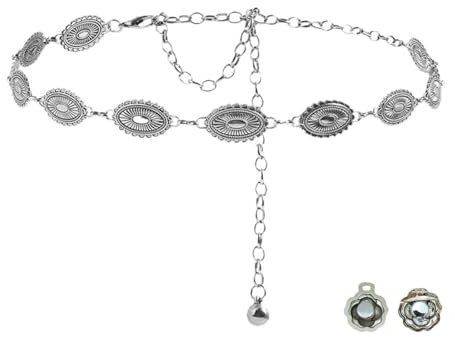 KQDRAVINE Cinturón Joya Mujer Belt Mujer Metal Moda Cinturón Cadena Elegante Waist Chain Cadena Ajustable, Adecuado Para Vestidos, Camisetas